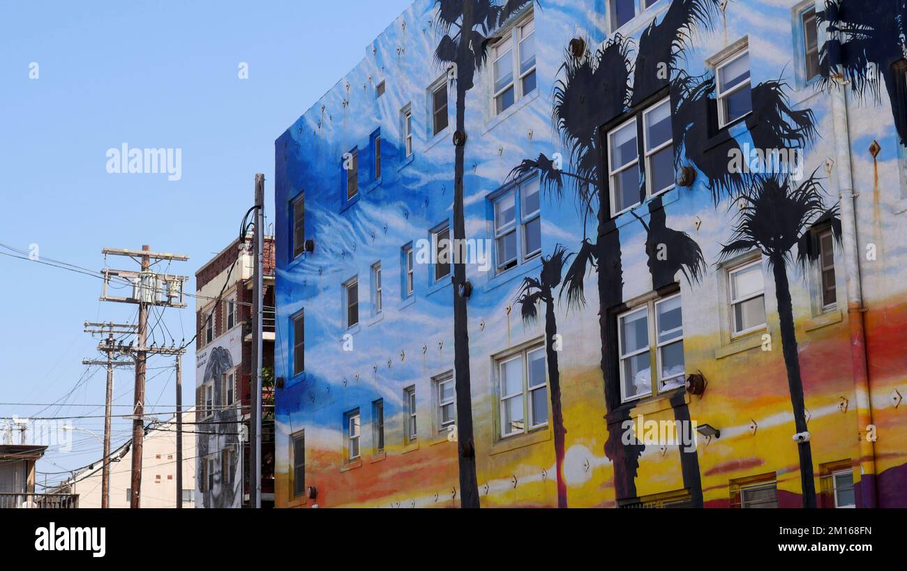 Le magnifique bâtiment Venice Suites de Venice Beach, Californie Banque D'Images