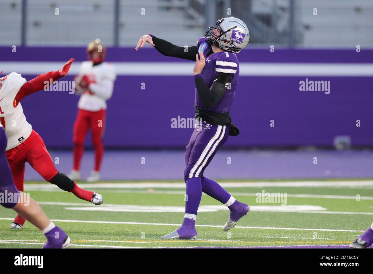 Octobre 31 2022, London Ontario Canada. Laval Rouge et ou battez les Mustangs de l'Ouest 27-20 pour gagner le Mitchell Bowl.Evan Hillock des Mustangs de l'Ouest. Banque D'Images