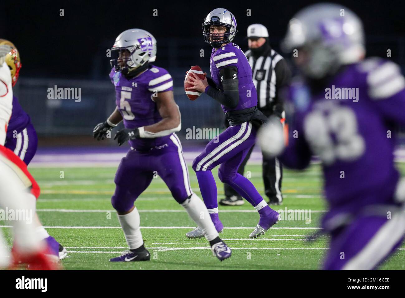 Octobre 31 2022, London Ontario Canada. Laval Rouge et ou battez les Mustangs de l'Ouest 27-20 pour gagner le Mitchell Bowl.Evan Hillock des Mustangs de l'Ouest. Banque D'Images