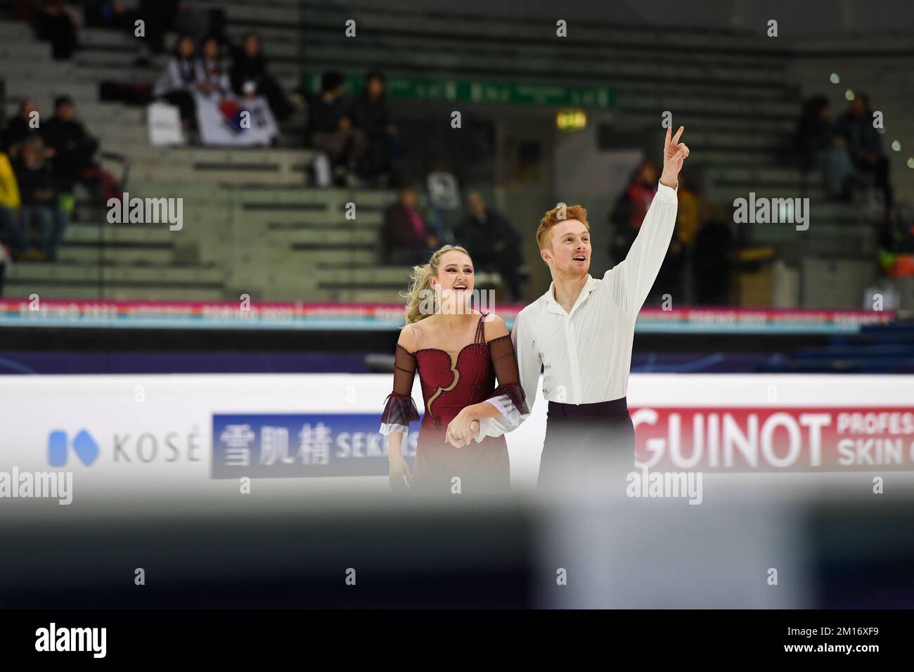 Nadiia BASHYNSKA et Peter BEAUMONT (CAN), pendant la danse libre junior sur glace, lors de la finale 2022 du Grand Prix de patinage artistique de l'UIP, à Palavela, on 10 décembre 2022, à Turin, Italie. Credit: Raniero Corbelletti/AFLO/Alay Live News Banque D'Images