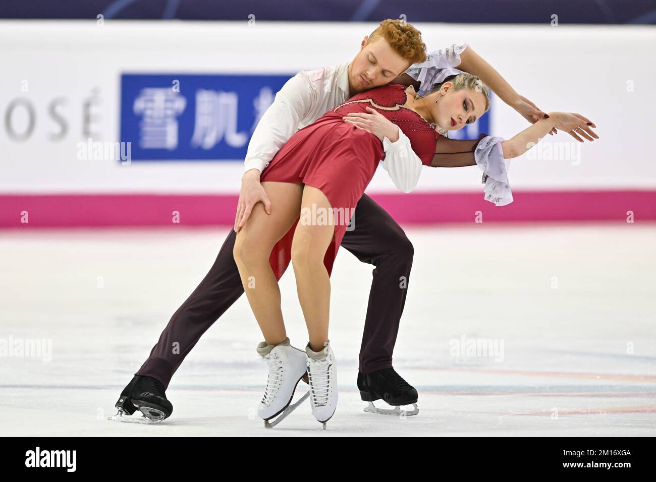 Nadiia BASHYNSKA et Peter BEAUMONT (CAN), pendant la danse libre junior sur glace, lors de la finale 2022 du Grand Prix de patinage artistique de l'UIP, à Palavela, on 10 décembre 2022, à Turin, Italie. Credit: Raniero Corbelletti/AFLO/Alay Live News Banque D'Images