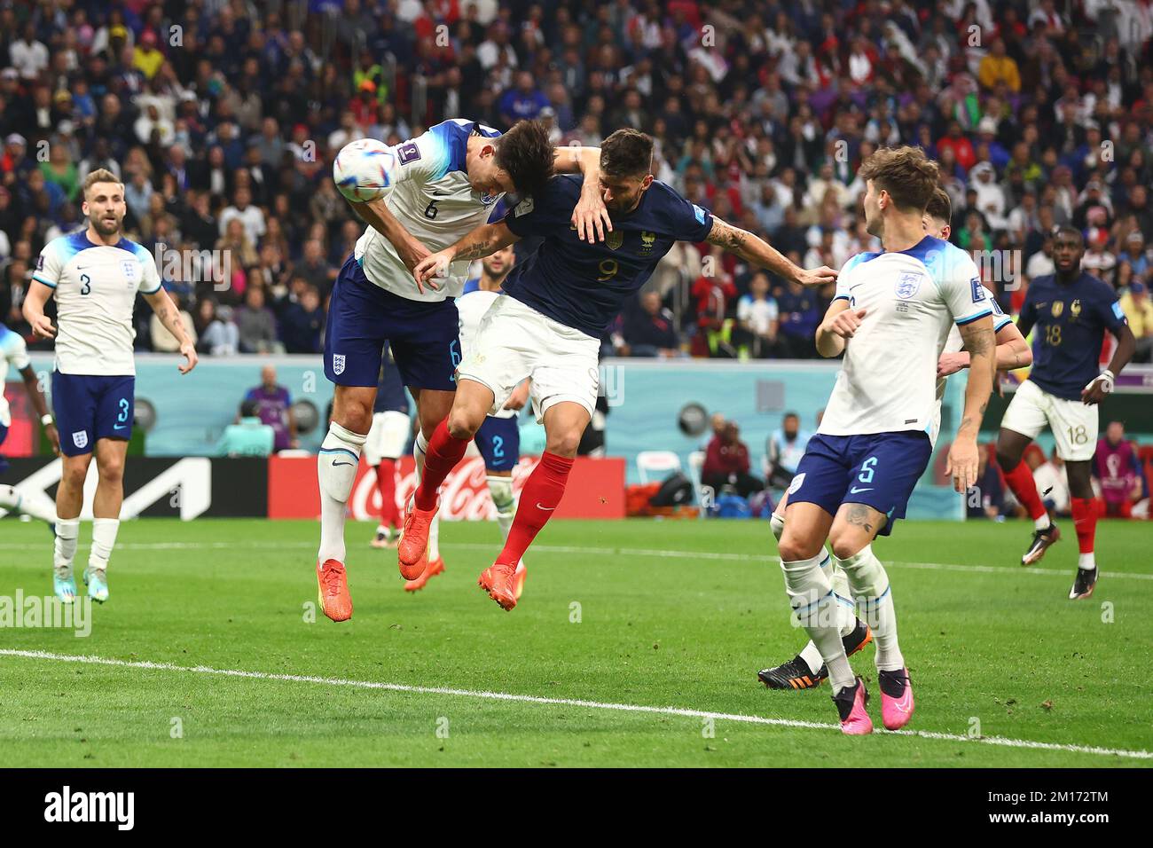 Al Khor, Qatar. 10th décembre 2022. Olivier Giroud, de France, a marqué le deuxième but de son équipe lors du match de quart de finale de la coupe du monde de la FIFA 2022 au stade Al Bayt à Al Khor, au Qatar, sur 10 décembre 2022. Photo de Chris Brunskill/UPI crédit: UPI/Alay Live News Banque D'Images