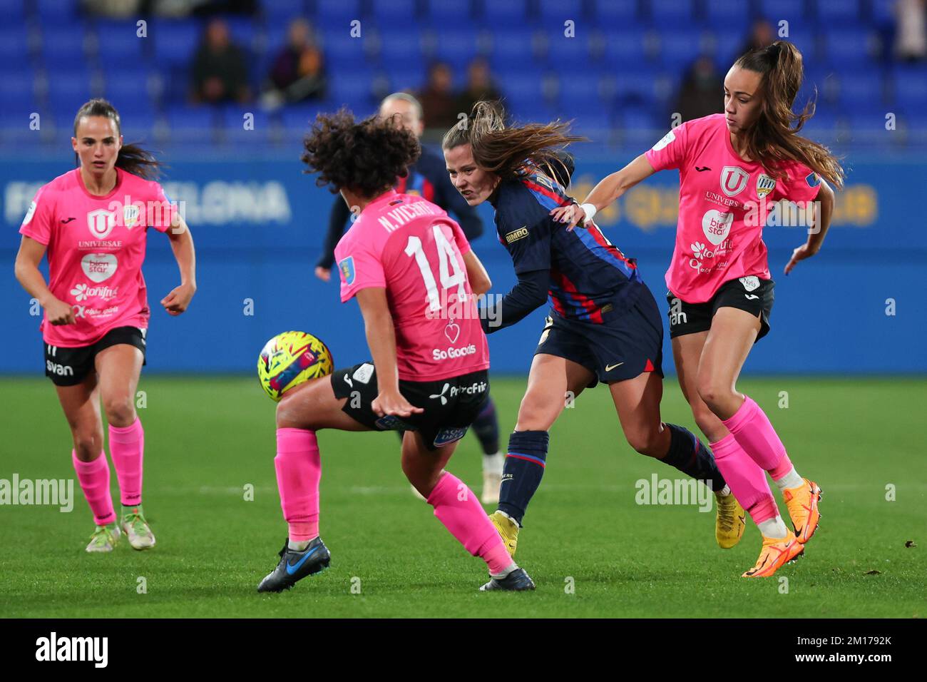 Barcelone, Espagne. 10th décembre 2022. Claudia Pina du FC Barcelone en action pendant le match de la Liga F entre le FC Barcelone et Alhama CF au stade Johan Cruyff à Barcelone, Espagne. Crédit : DAX Images/Alamy Live News Banque D'Images