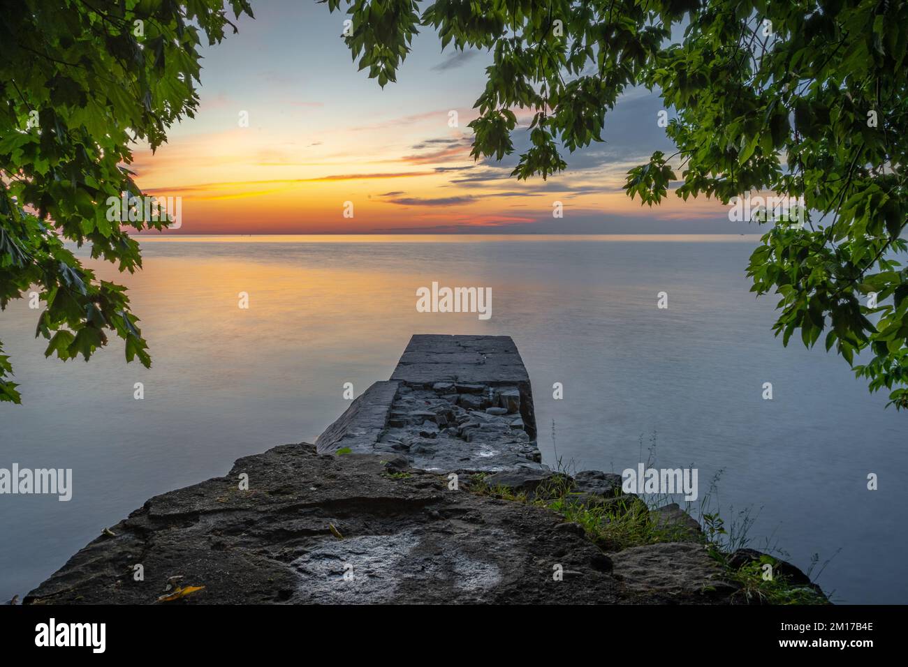 Old Pier au parc national de fort Niagara Banque D'Images