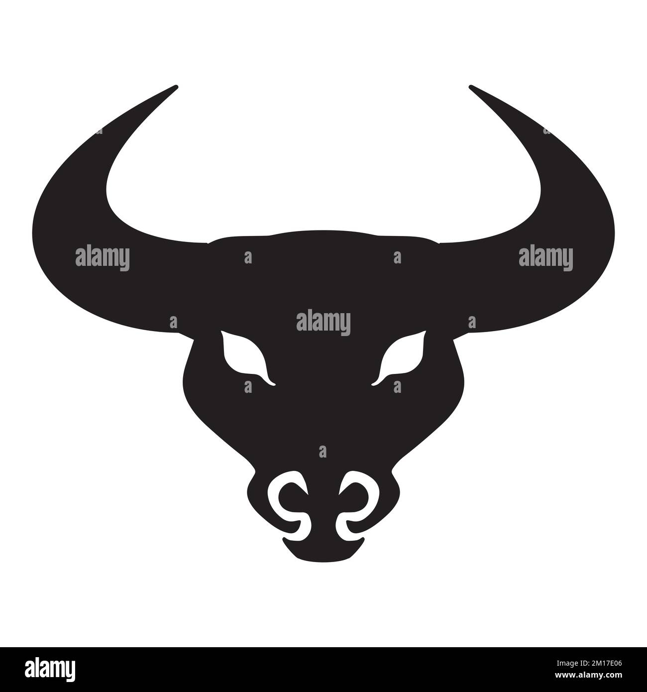 Illustration vectorielle de la silhouette Bull Head Illustration de Vecteur