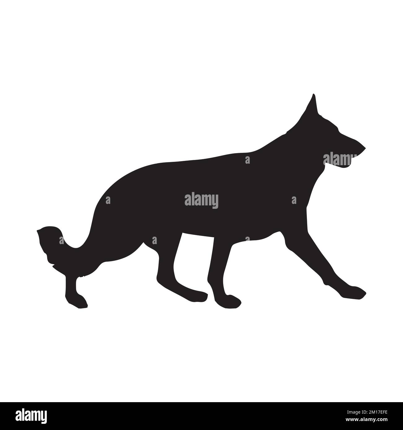 Illustration de la silhouette de chien Illustration de Vecteur