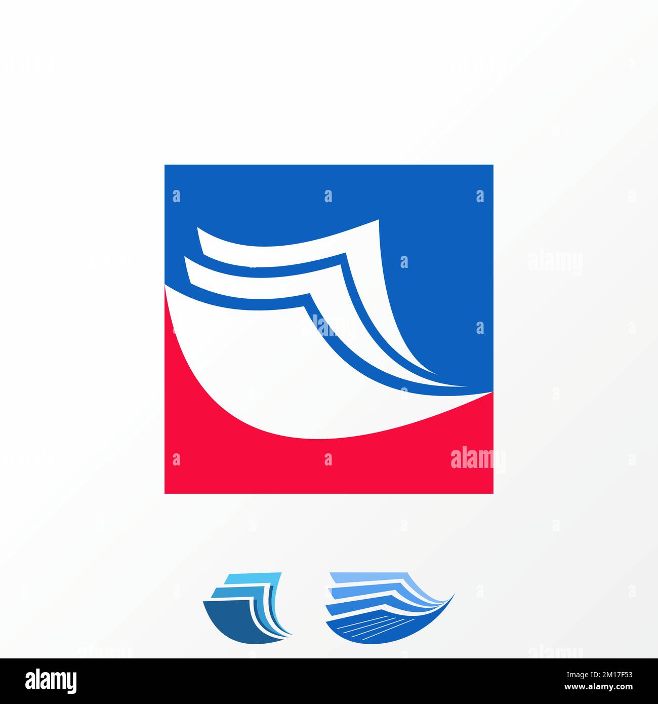 Papier à trois couches dans un carré ou un espace négatif image graphique icône logo design abstrait concept vecteur stock. lié à l'industrie Illustration de Vecteur