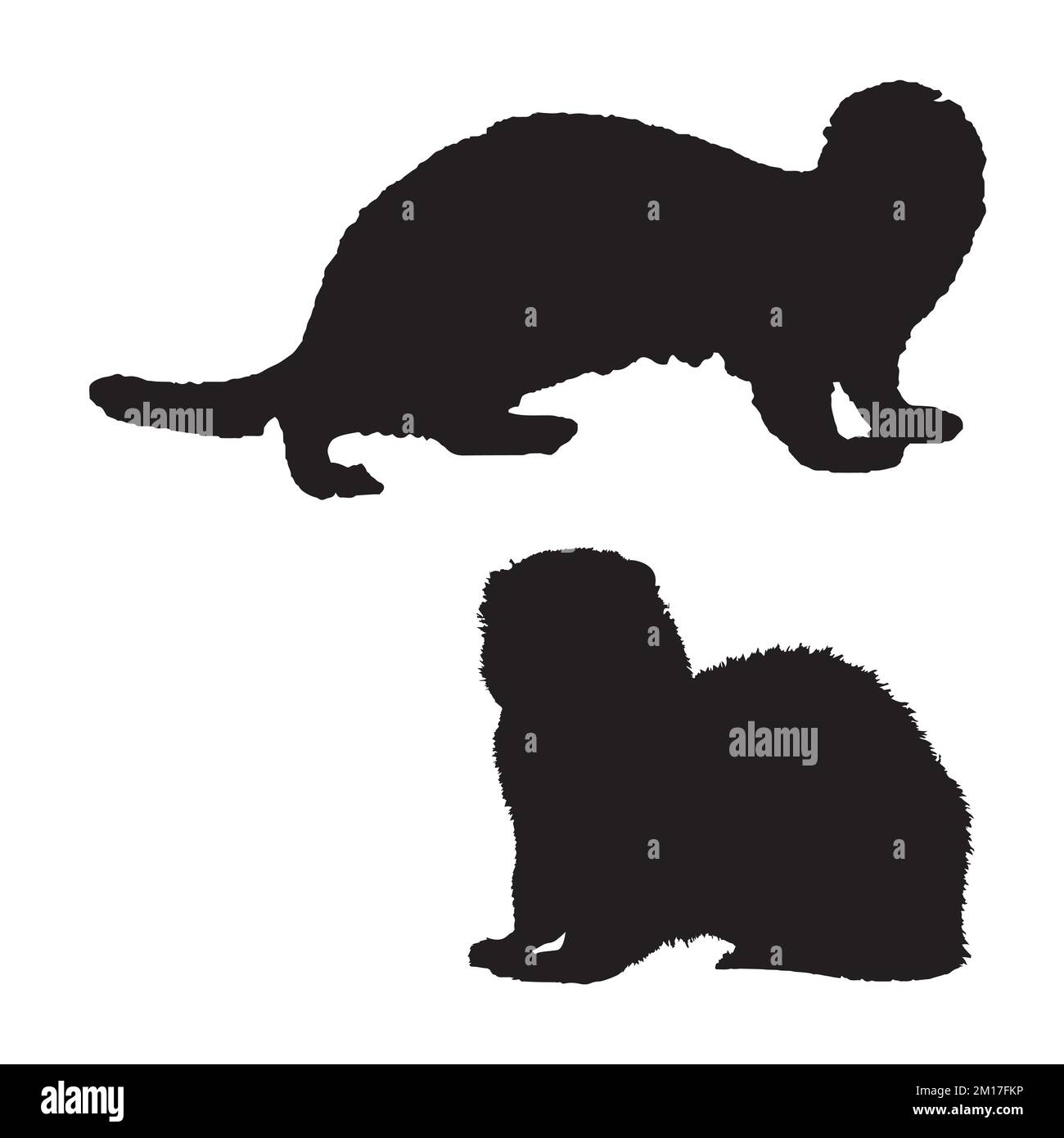 Silhouette d'art de furet Illustration de Vecteur
