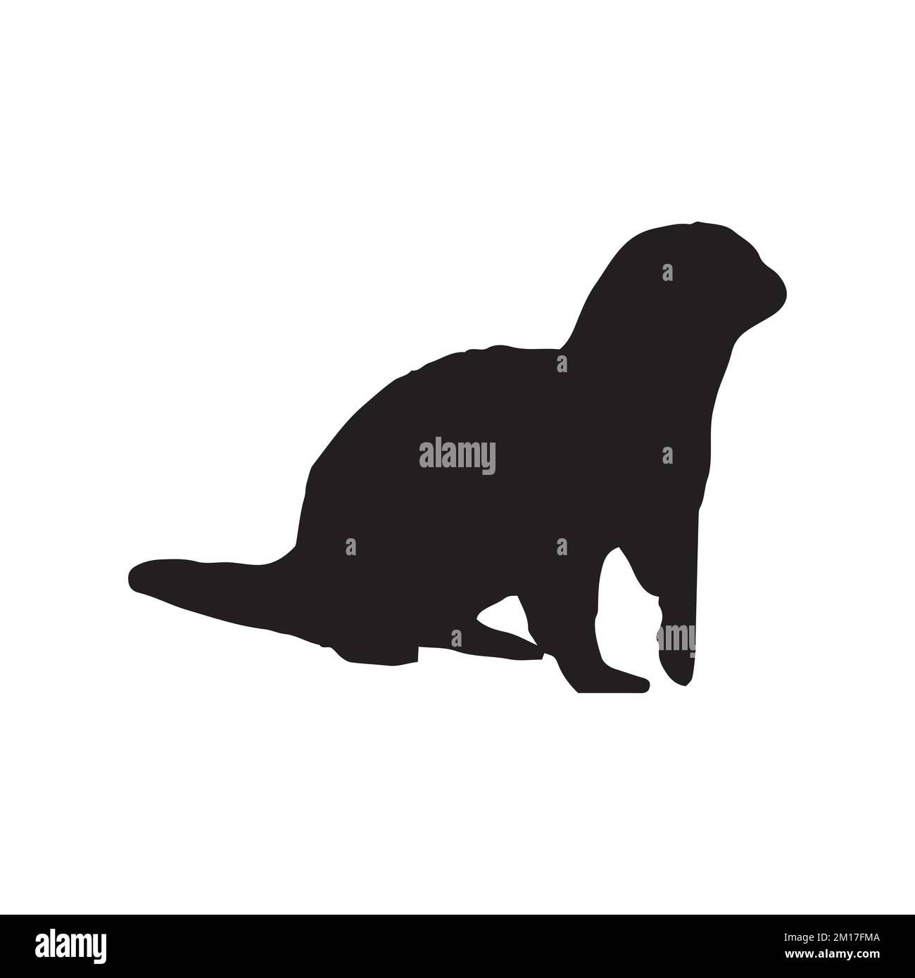 Silhouette d'art de furet Illustration de Vecteur