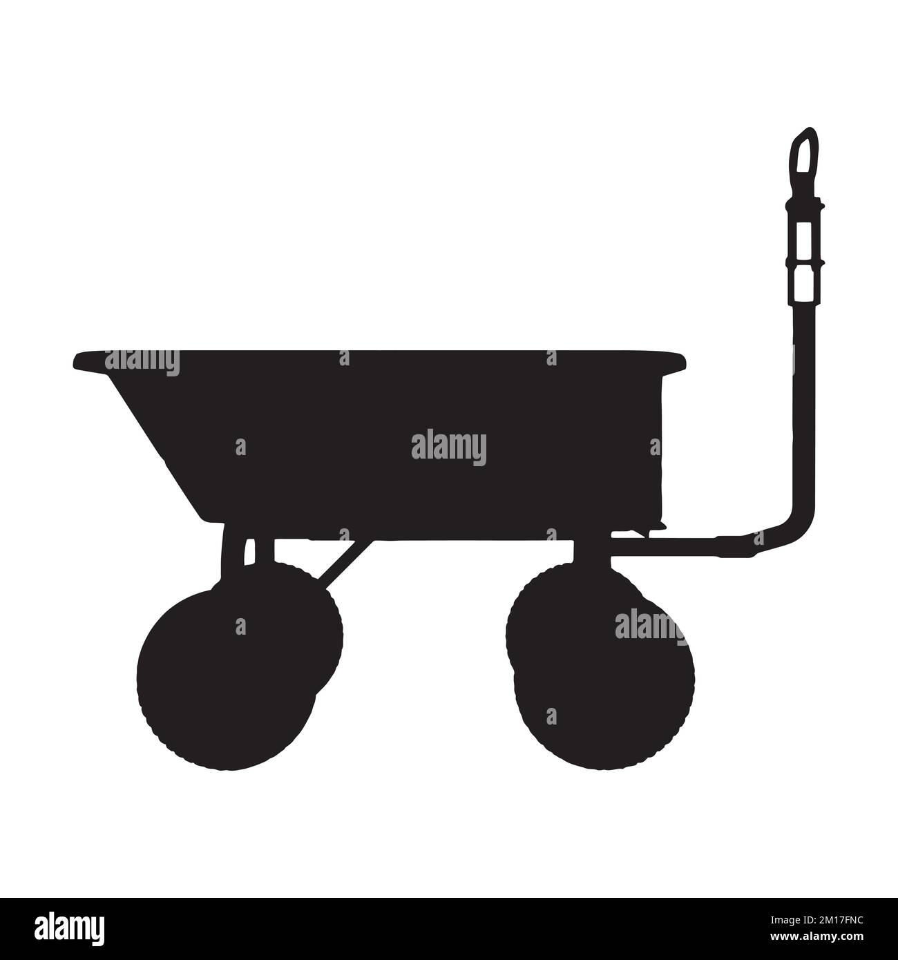 Chariot de jardin Wagon Art Silhouette Illustration de Vecteur