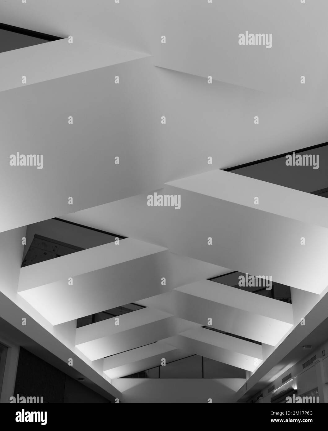 Fiction arcitecturale moderne et contemporaine. Fragment d'architecture abstrait. Architecture moderne abstraite. Design intérieur avec un minimum de géométrie. ANG Banque D'Images