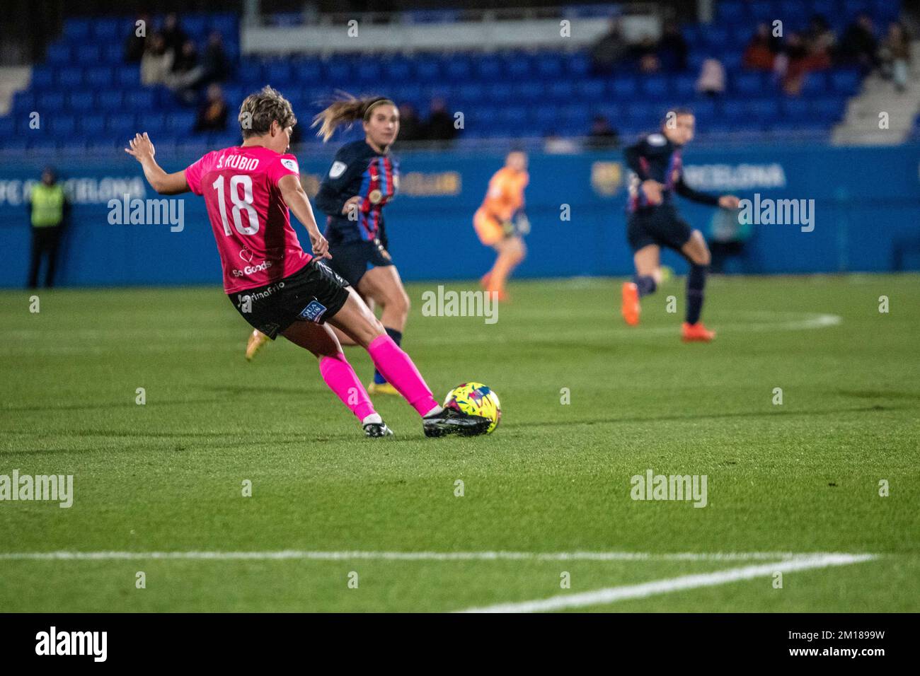 Barcelone, Espagne. 10th décembre 2022. Barcelone, Espagne, 10 décembre 2022: Sara Rubio en action pendant le match Finetwork Liga F entre le FC Barcelone Femeni et Alhama CF El Pozo à Estadi Johan Cruyff à Barcelone, Espagne (Unnati Naidu/SPP) crédit: SPP Sport presse photo. /Alamy Live News Banque D'Images