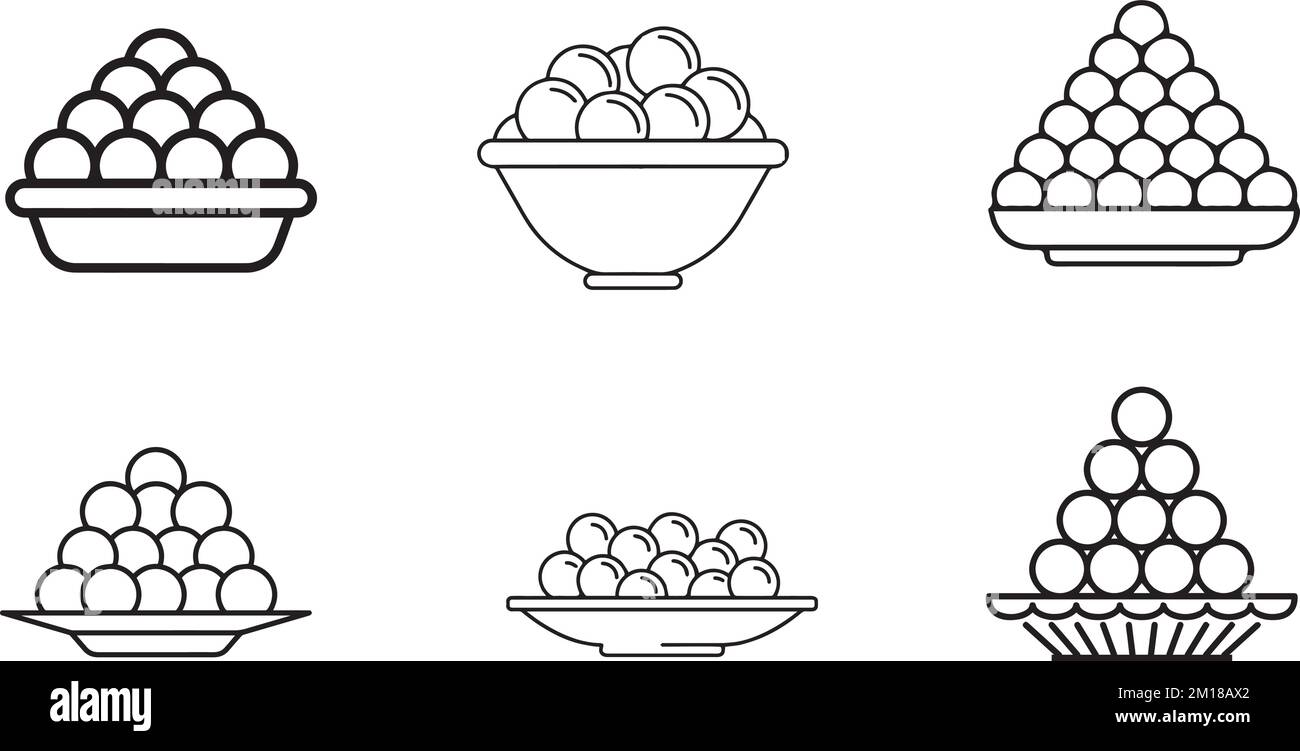 Cuisine des sucreries indiennes Ladu avec fond blanc Illustration de Vecteur