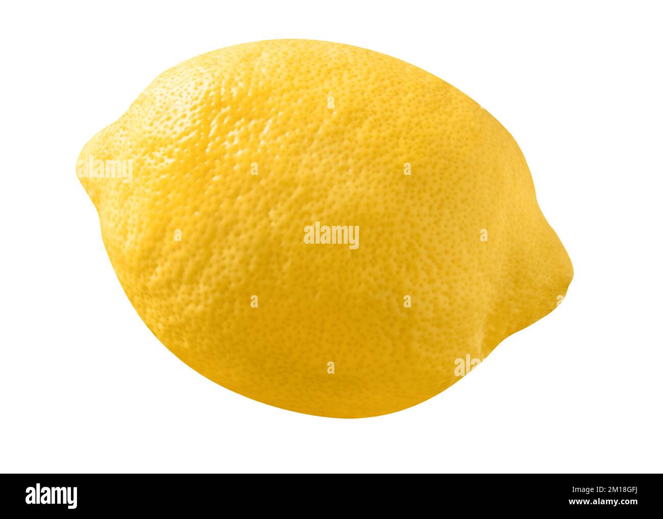 1 fruit de citron isolé sur fond blanc Banque D'Images