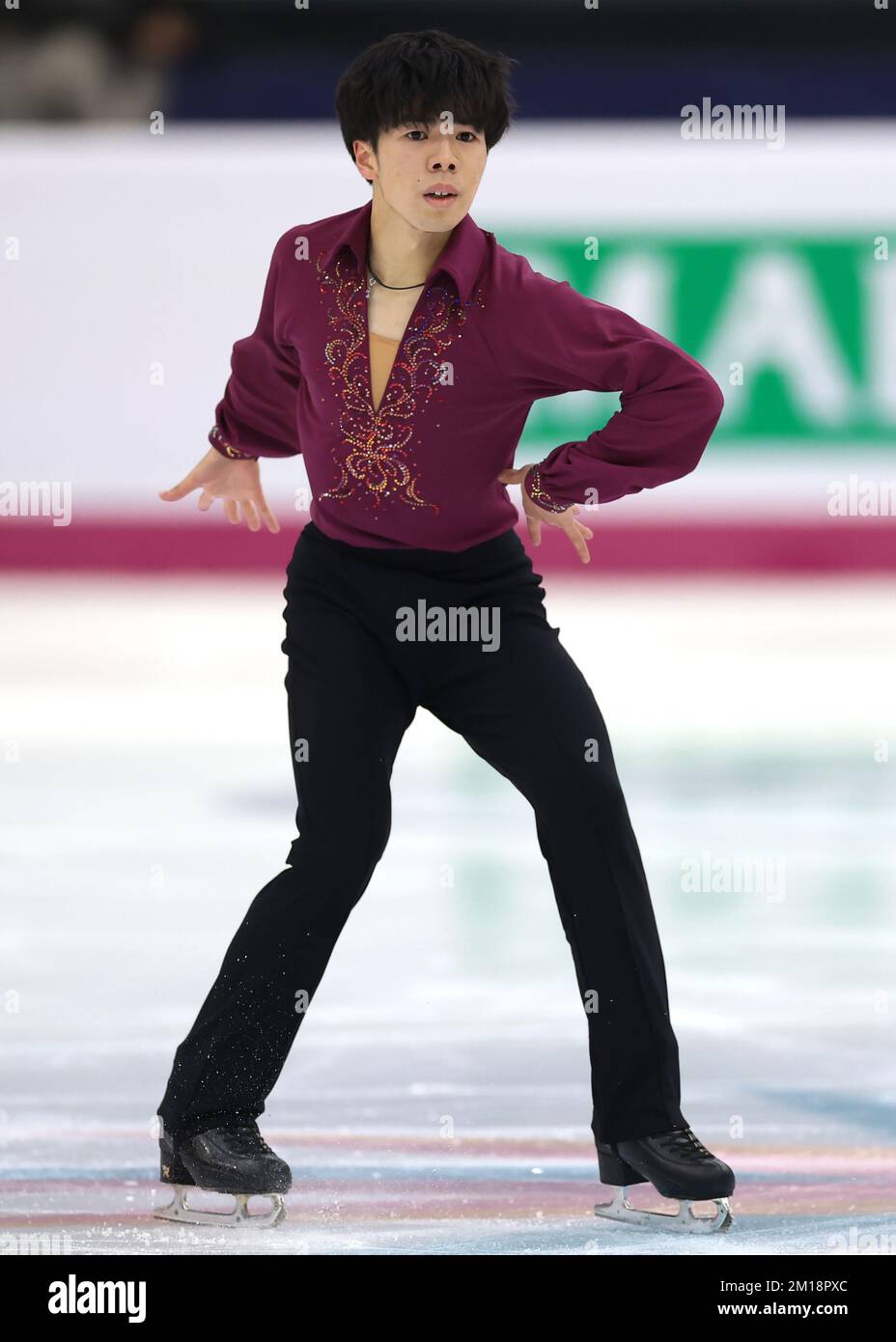 Turin, Italie, le 10th décembre 2022. Shun Sato, du Japon, se produit dans le programme de patinage libre pour hommes à Palavela, Turin. Date de la photo : 10th décembre 2022. Crédit photo à lire: Jonathan Moscrop/Sportimage crédit: Sportimage/Alay Live News Banque D'Images