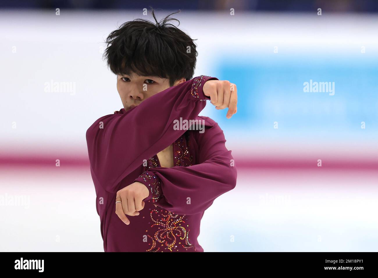 Turin, Italie, le 10th décembre 2022. Shun Sato, du Japon, se produit dans le programme de patinage libre pour hommes à Palavela, Turin. Date de la photo : 10th décembre 2022. Crédit photo à lire: Jonathan Moscrop/Sportimage crédit: Sportimage/Alay Live News Banque D'Images