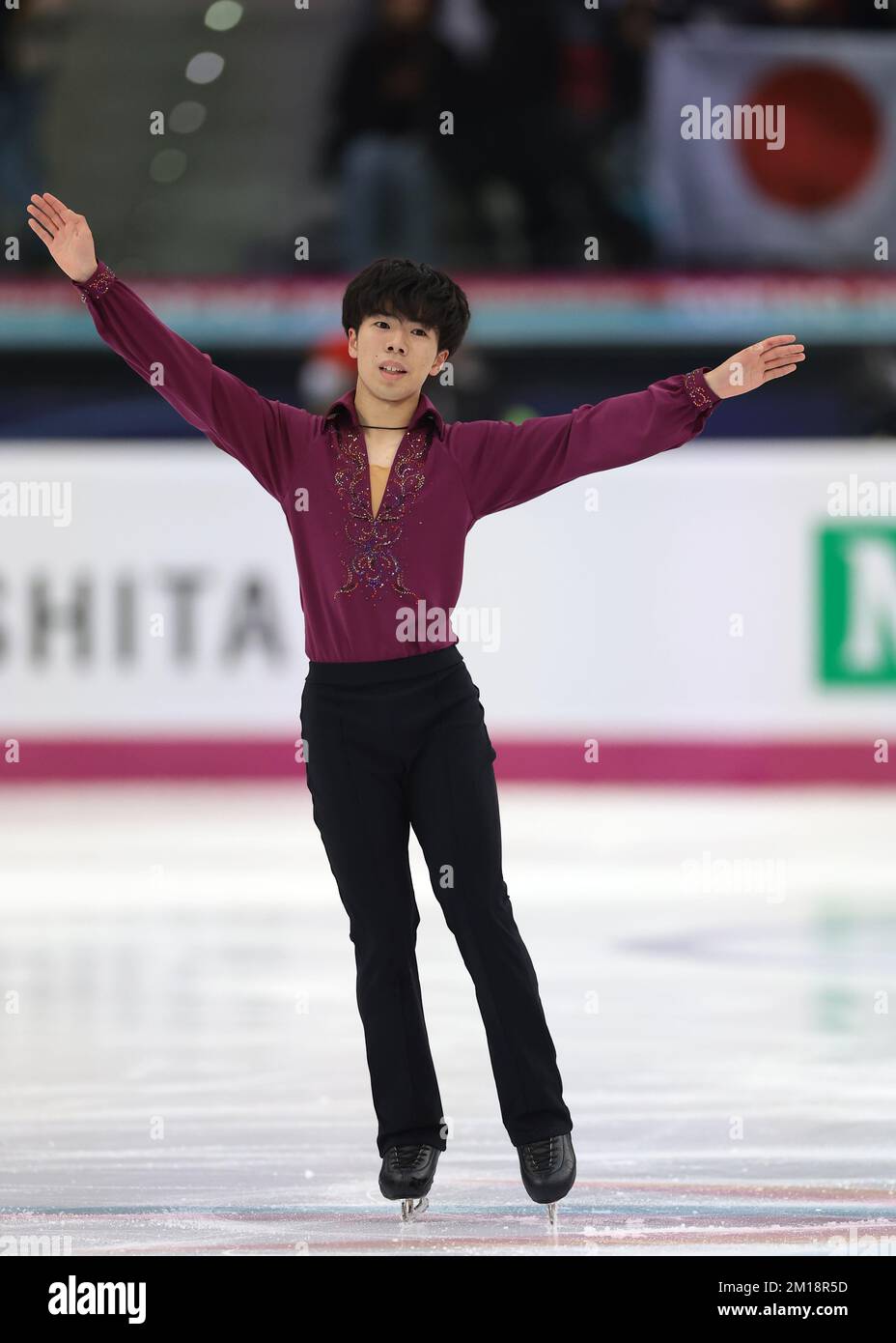 Turin, Italie, le 10th décembre 2022. Shun Sato, du Japon, se produit dans le programme de patinage libre pour hommes à Palavela, Turin. Date de la photo : 10th décembre 2022. Crédit photo à lire: Jonathan Moscrop/Sportimage crédit: Sportimage/Alay Live News Banque D'Images