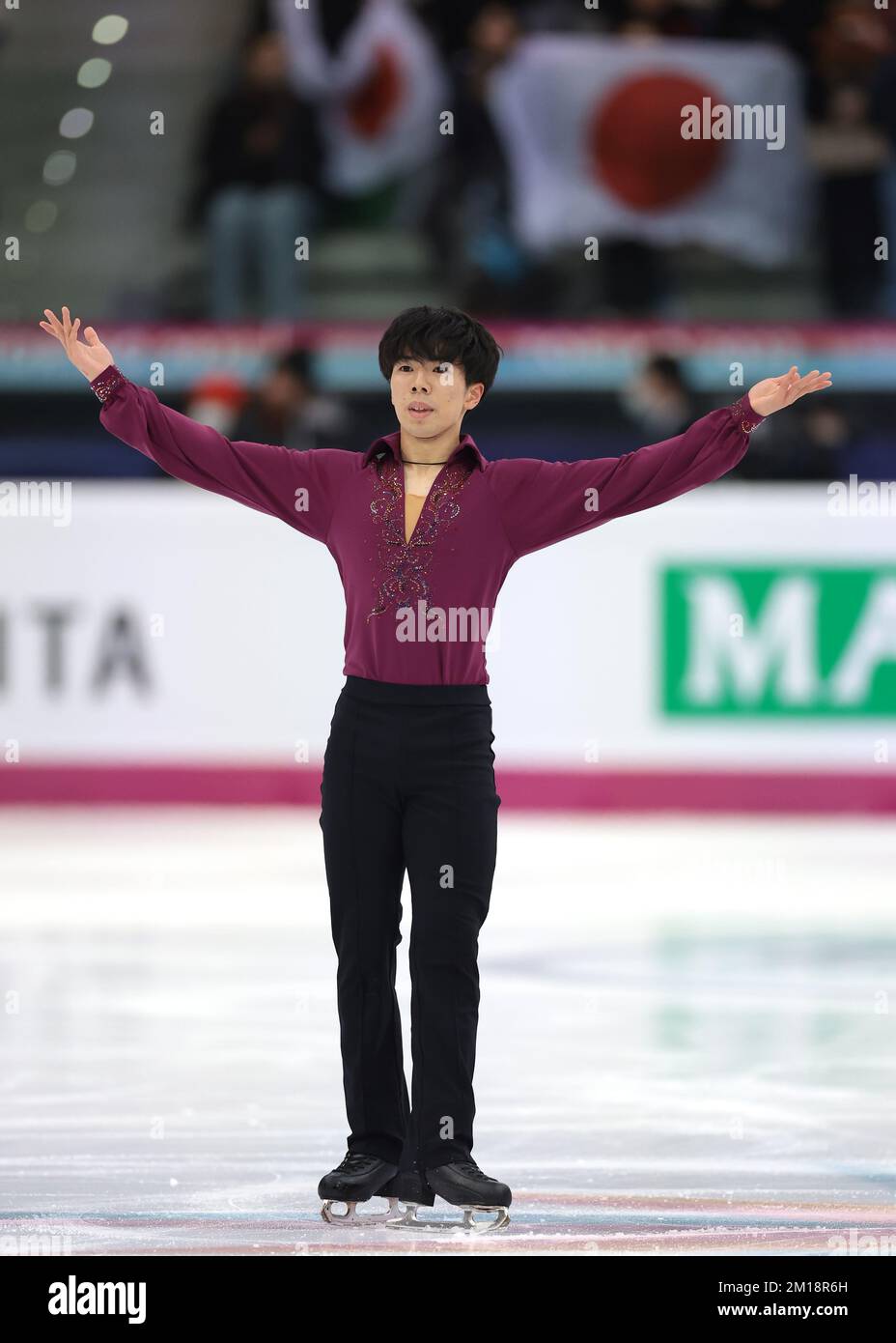 Turin, Italie, le 10th décembre 2022. Shun Sato, du Japon, se produit dans le programme de patinage libre pour hommes à Palavela, Turin. Date de la photo : 10th décembre 2022. Crédit photo à lire: Jonathan Moscrop/Sportimage crédit: Sportimage/Alay Live News Banque D'Images
