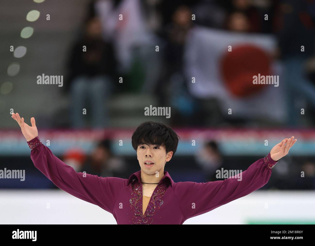 Turin, Italie, le 10th décembre 2022. Shun Sato, du Japon, se produit dans le programme de patinage libre pour hommes à Palavela, Turin. Date de la photo : 10th décembre 2022. Crédit photo à lire: Jonathan Moscrop/Sportimage crédit: Sportimage/Alay Live News Banque D'Images