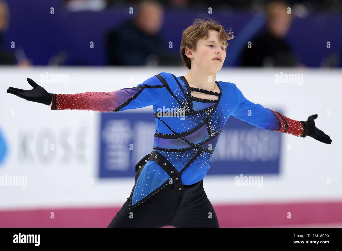 Turin, Italie, le 10th décembre 2022. Ilia Malinin des États-Unis se produit dans le programme de patinage libre pour hommes à Palavela, Turin. Date de la photo : 10th décembre 2022. Crédit photo à lire: Jonathan Moscrop/Sportimage crédit: Sportimage/Alay Live News Banque D'Images
