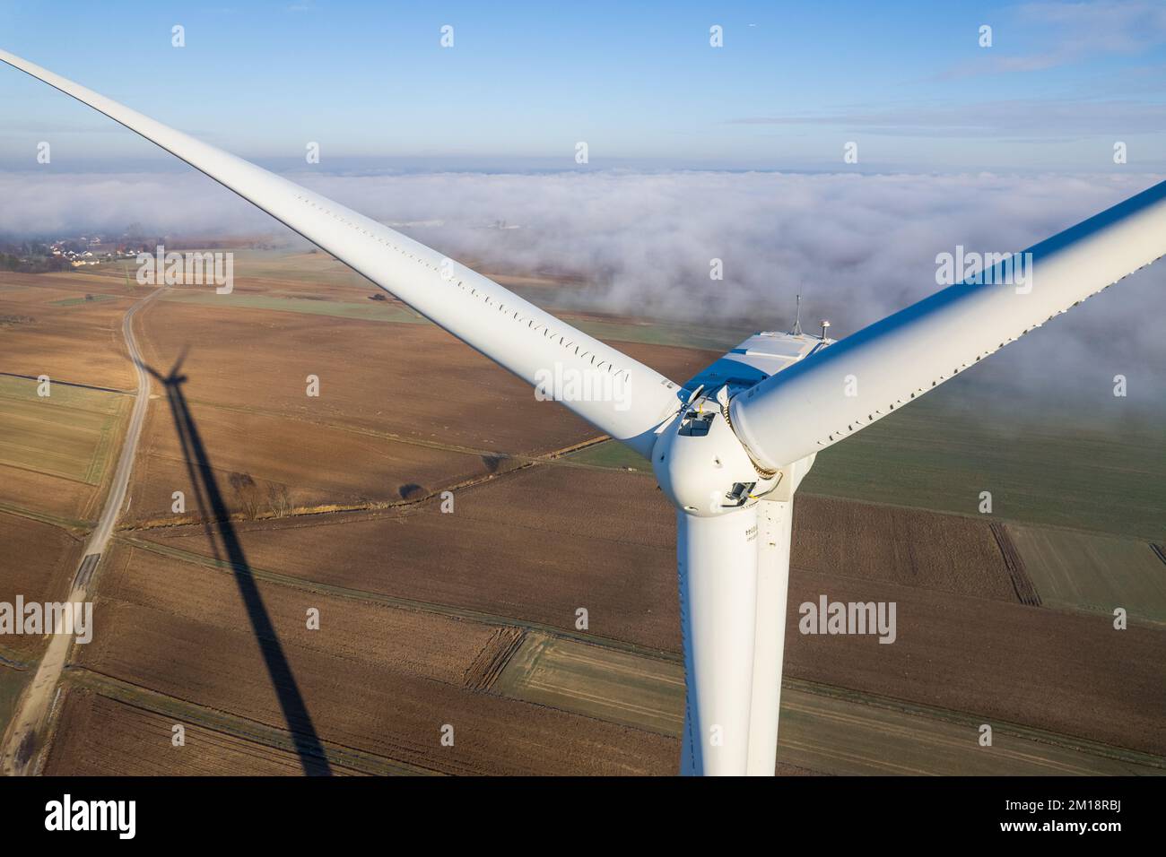 Vue aérienne de l'éolienne Banque D'Images