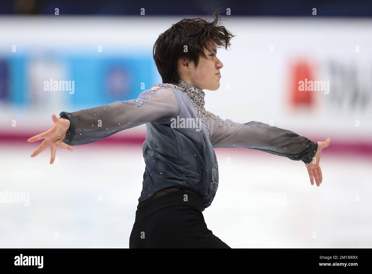 Turin, Italie, le 10th décembre 2022. Shoma Uno, du Japon, se produit dans le cadre du programme de patinage libre pour hommes à Palavela, Turin. Date de la photo : 10th décembre 2022. Crédit photo à lire: Jonathan Moscrop/Sportimage crédit: Sportimage/Alay Live News Banque D'Images