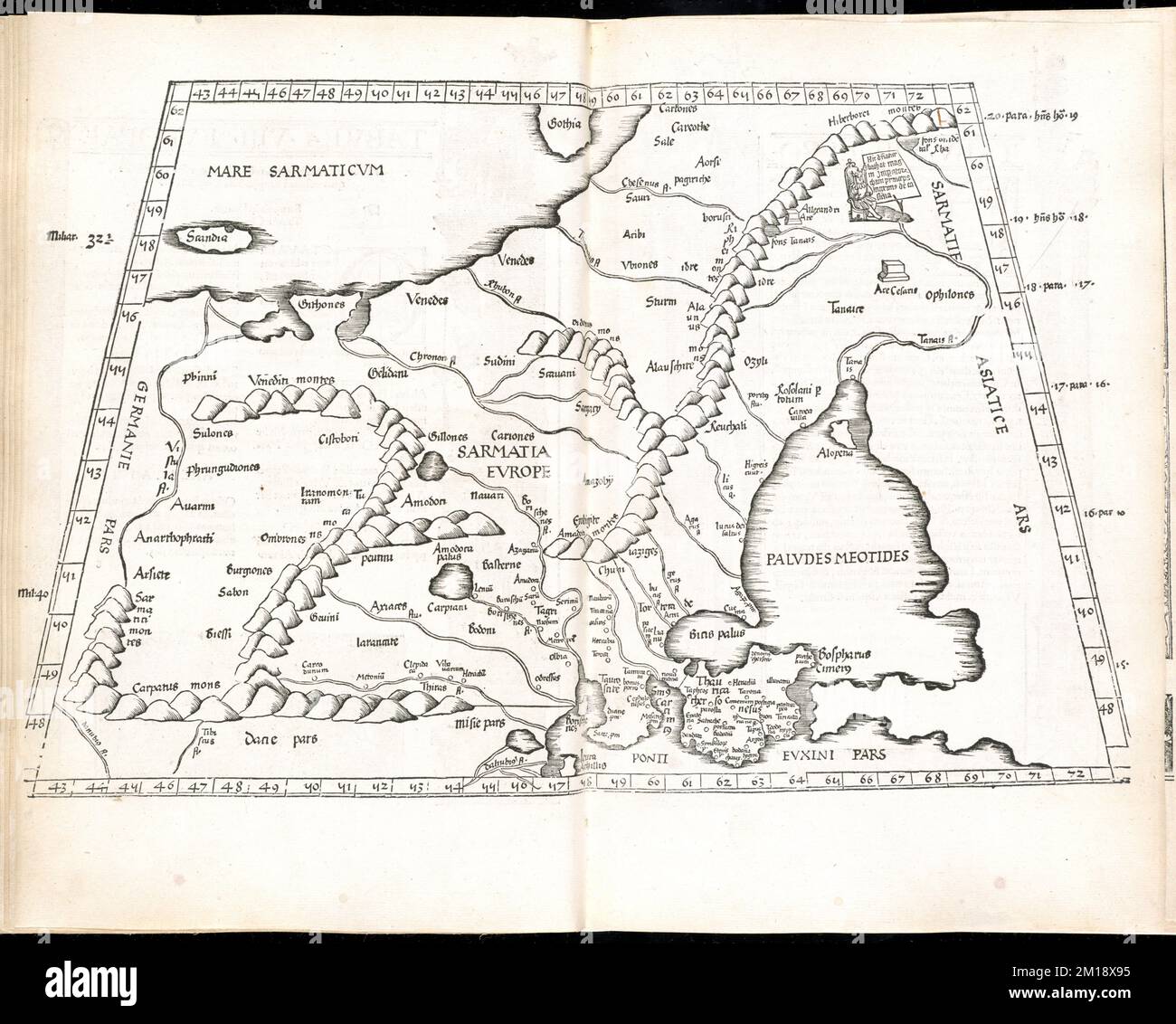 Tabula VIII Europae , Europe, est, cartes, premières œuvres à 1800, Ukraine, cartes, premières œuvres à 1800 Norman B. Leventhal Map Centre Collection Banque D'Images