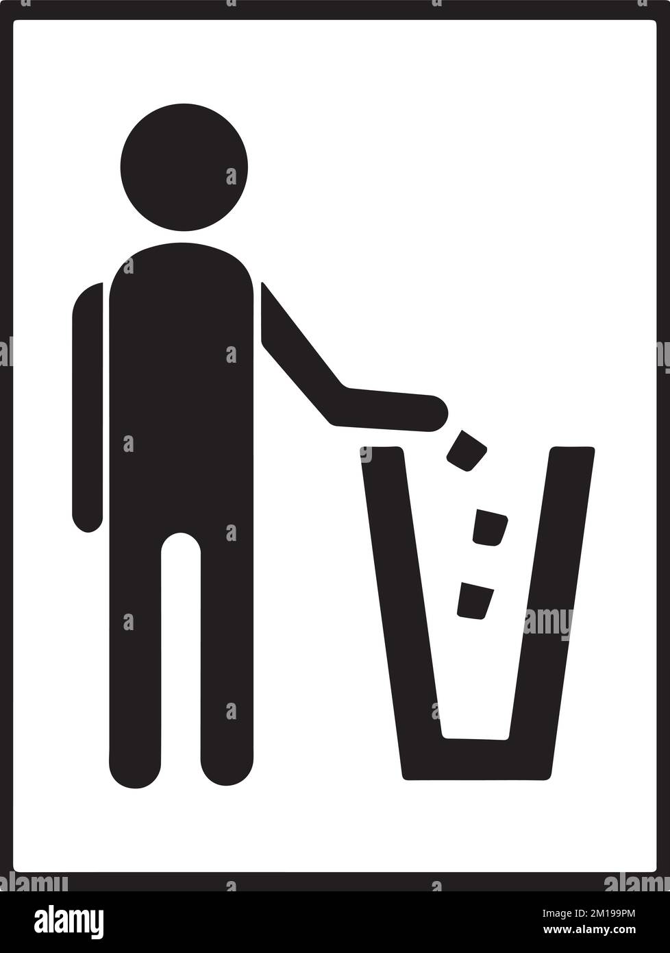 Symbole de la litière, bacs à déchets, paniers de papier usagé, symbole de recyclage, bac de recyclage, icône de recyclage des déchets Illustration de Vecteur