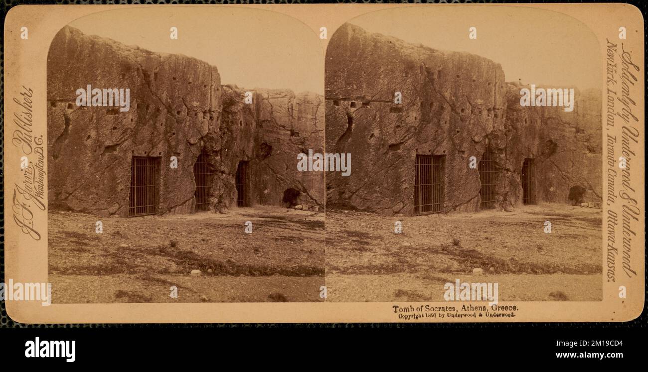 Tombe de Socrates, Athènes, Grèce , prisons, sites archéologiques, Socrates. Collection Nicholas Catsimpolas Banque D'Images