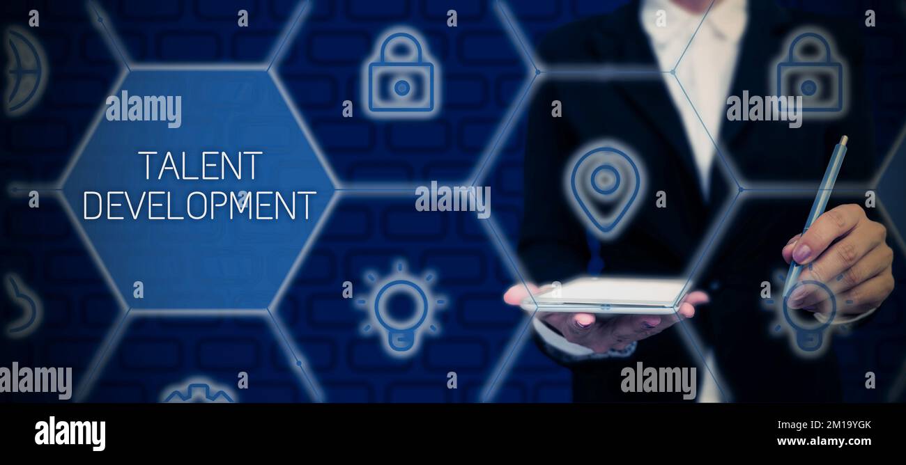 Affiche présentant le développement des talents. Mot pour développer ...
