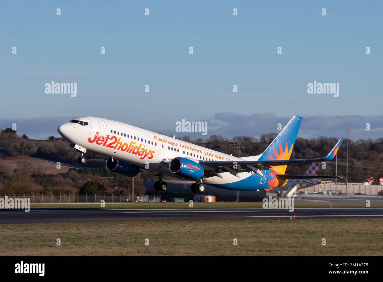 G-JZBR Boeing 737 8mg Jet2 Bristol Airport UK 10/12/2022 Banque D'Images