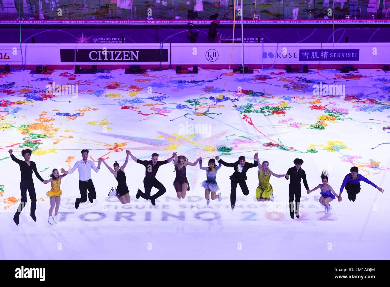 Finale, lors du Gala de l'exposition, à la finale 2022 du Grand Prix de patinage artistique de l'UIP, à Palavela, sur 11 décembre 2022, à Turin, en Italie. Credit: Raniero Corbelletti/AFLO/Alay Live News Banque D'Images