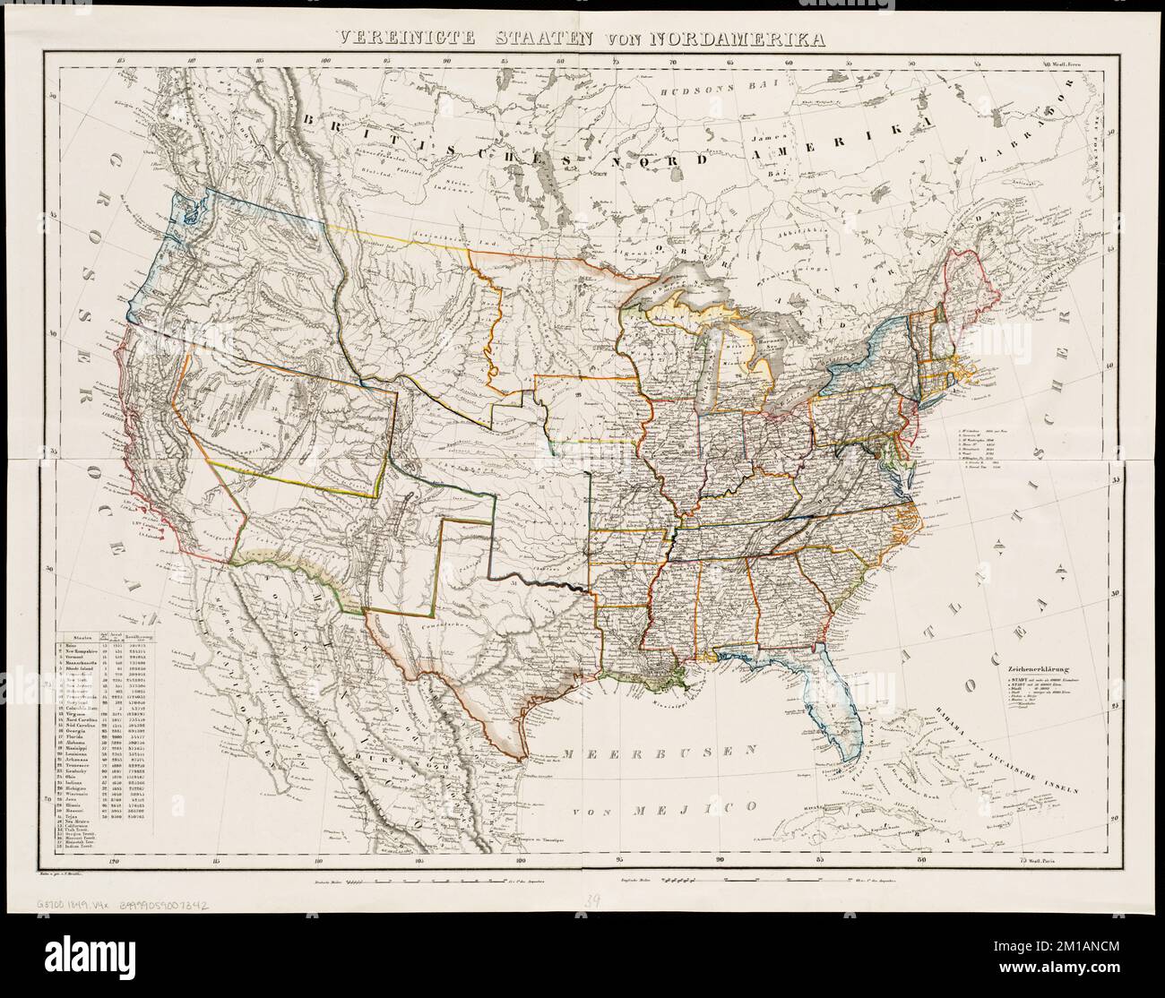Vereinigte Staaten Von Nordamerika , Etats-Unis, cartes Norman B. Leventhal Map Center Collection Banque D'Images