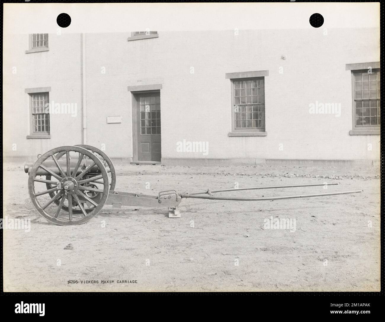 Vickers Maxim Carriage , Artillerie. Documents des États-Unis Armée opérationnelle Banque D'Images