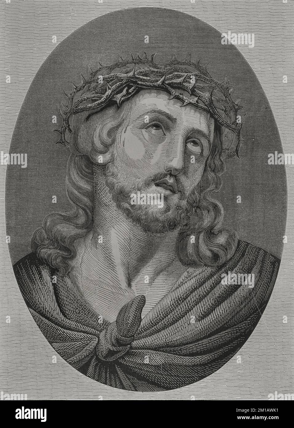 La passion de Jésus. Gravure. 'Los Héroes y las Grandezas de la Tierra'. Volume I. 1854. Banque D'Images