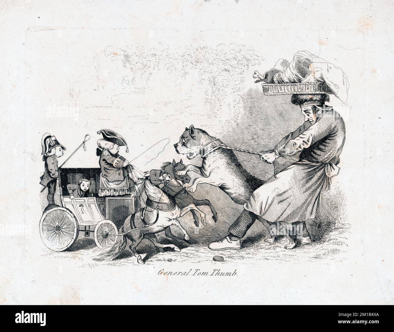 Illustration du général Tom Thumb, Charles Sherwood Stratton (1838 – 1883), du général Tom Thumb, nain américain et interprète sous le pionnier du cirque P. T. Barnum. Banque D'Images