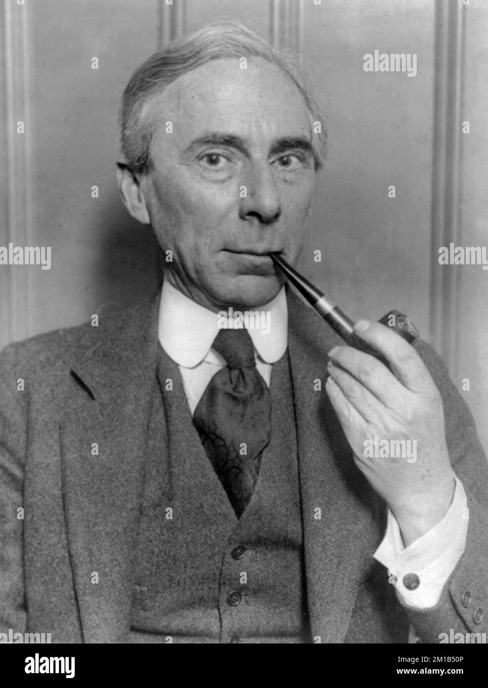 Bertrand Russell, Bertrand Arthur William Russell, (1872 – 1970) mathématicien, philosophe et intellectuel britannique. Banque D'Images