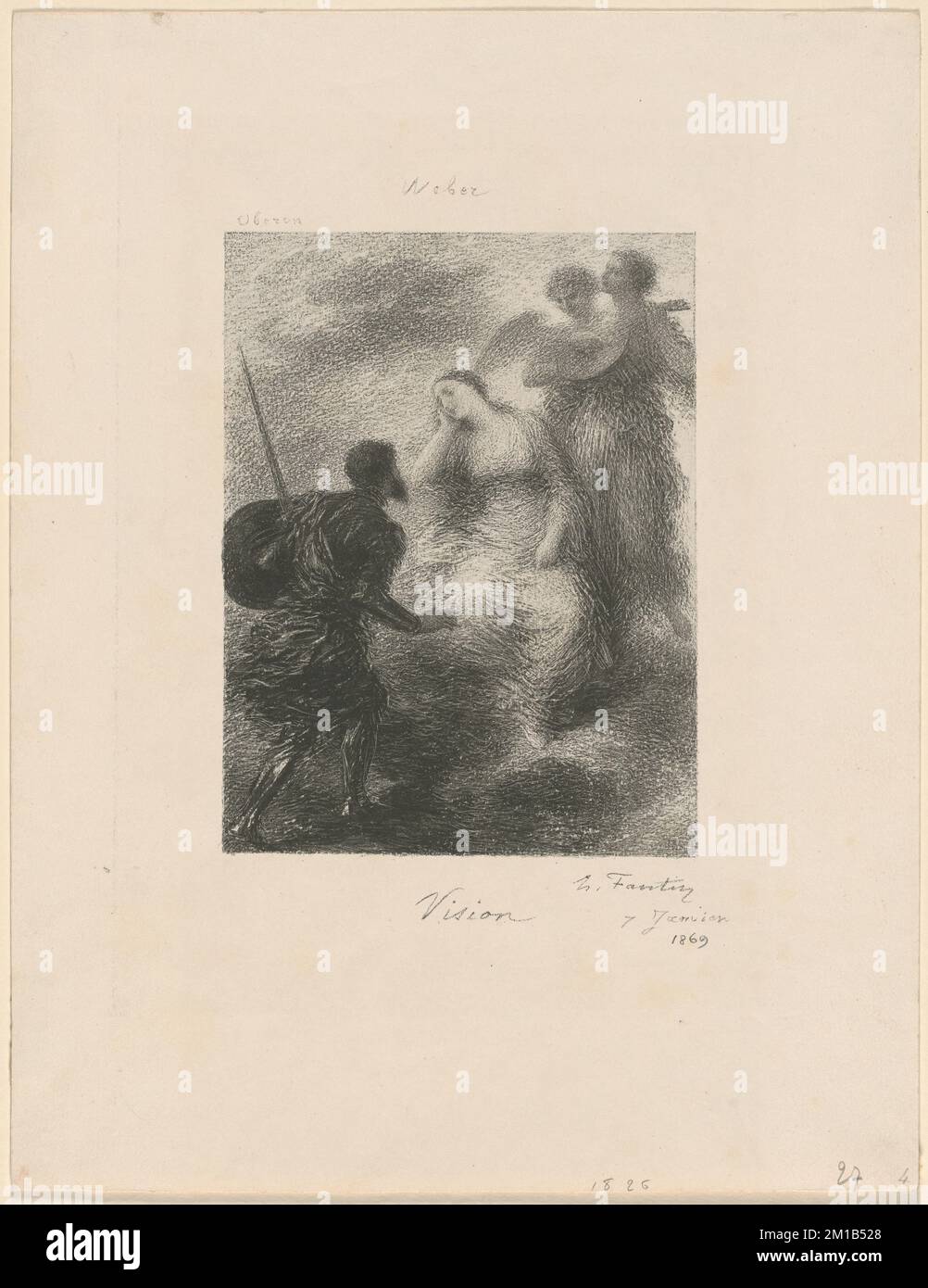 Vision , Chevaliers, êtres surnaturels, Weber, Carl Maria von, 1786-1826. Oberon. Henri Fantin-Latour (1836-1904). Lithographies et autres imprimés Banque D'Images