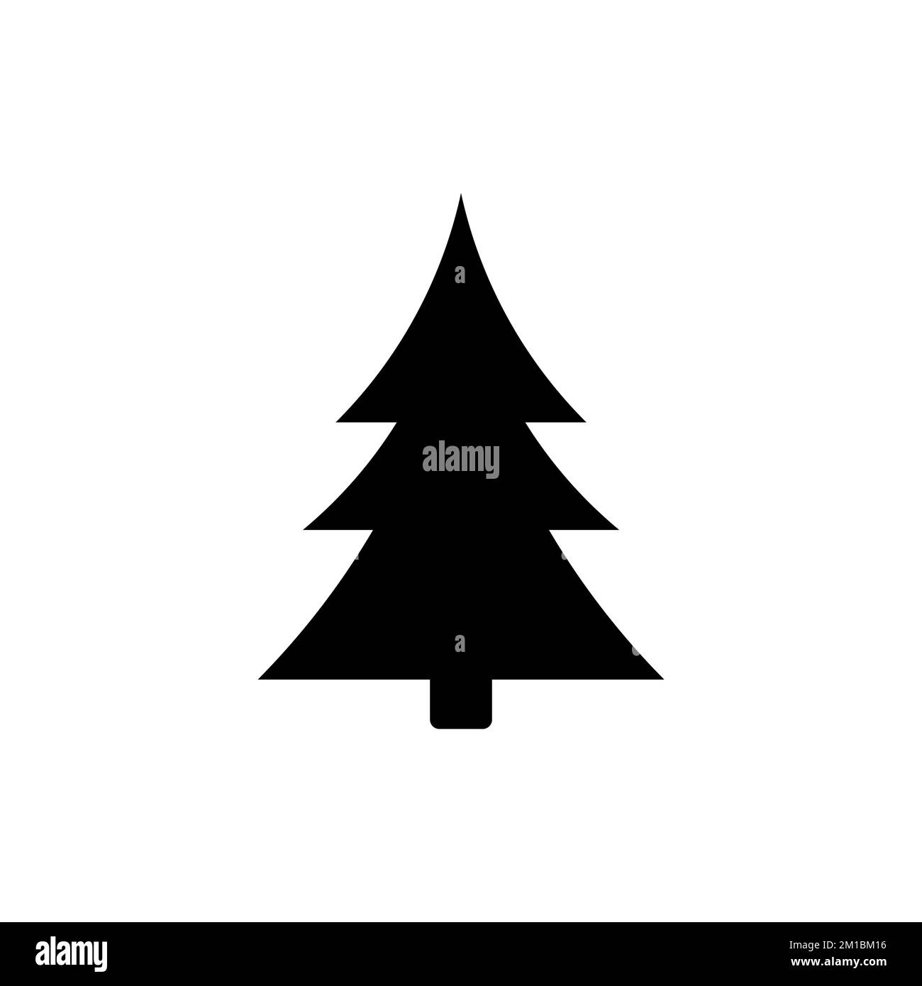 Silfouette d'arbres de Noël.Formes simples de Noël.Icône de l'arbre de nouvelle année Vector. Illustration de Vecteur