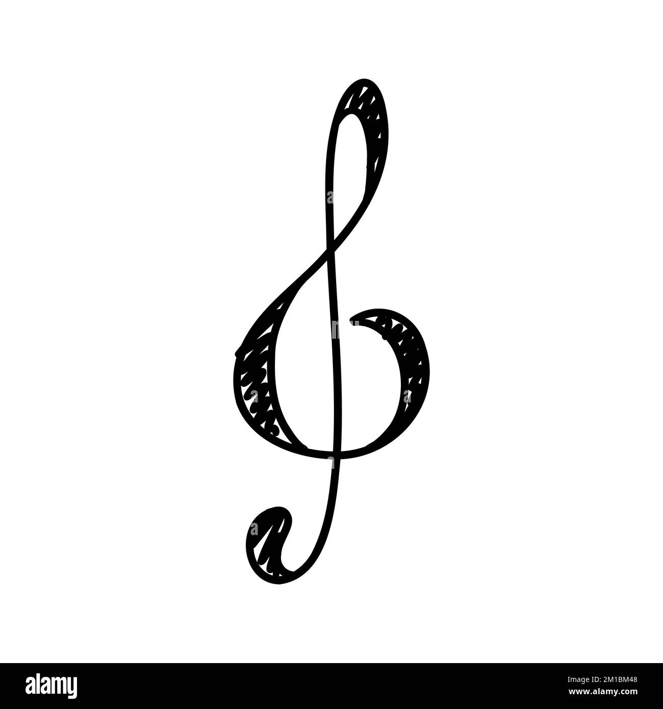 Notes de musique dessinées à la main.Notation sonore Doodle dessinée à la main.Illustration vectorielle Illustration de Vecteur