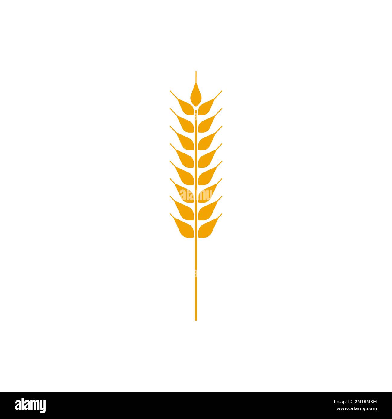 Logo des couronnes de blé. Icône d'oreille de blé. Symbole de l'agriculture vectorielle. Illustration de Vecteur