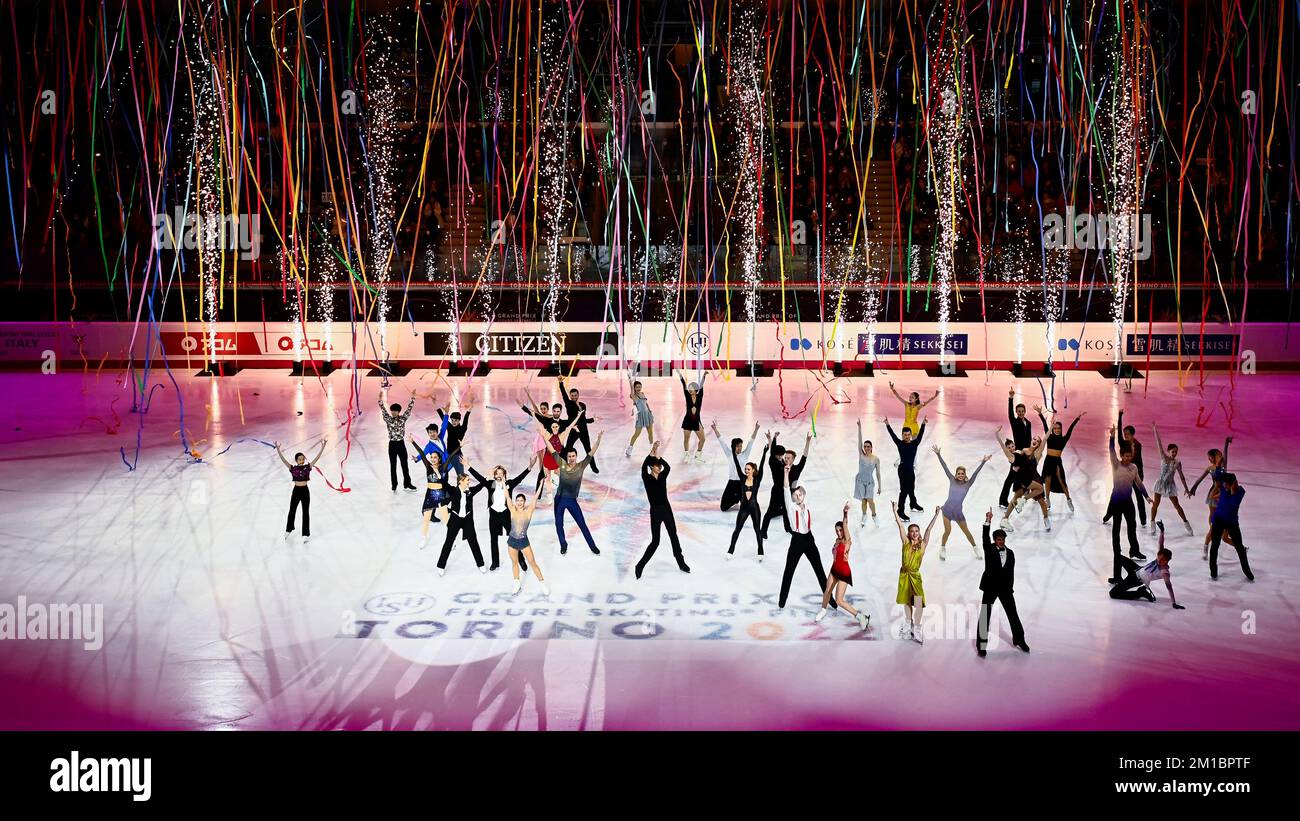 Turin, Italie. 11th décembre 2022. Une vue générale est présentée à la fin de l'exposition Gala au cours du quatrième jour de la finale du Grand Prix de patinage artistique de l'UIP. Credit: Nicolò Campo/Alay Live News Banque D'Images