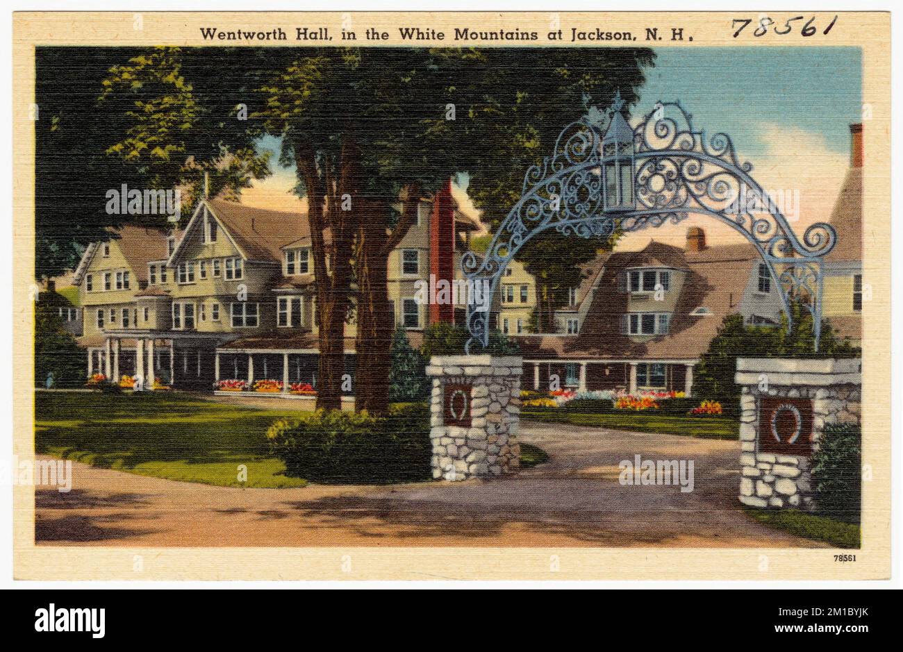 Wentworth Hall, dans les White Mountains à Jackson, N.H. , City & Town Hhalls, Tichnor Brothers Collection, cartes postales des Etats-Unis Banque D'Images