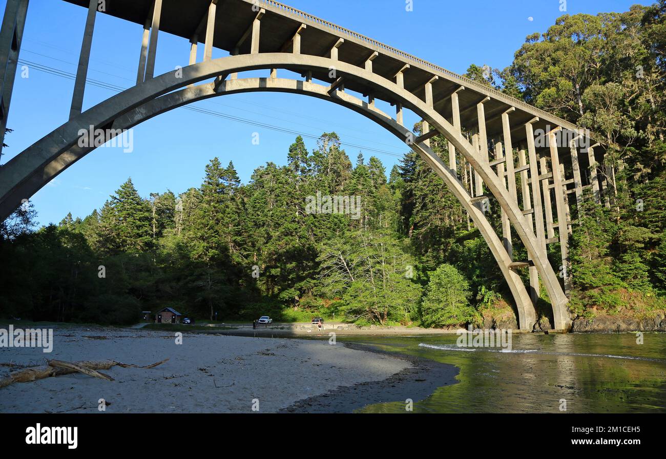 Pont de la rivière russe - Californie Banque D'Images