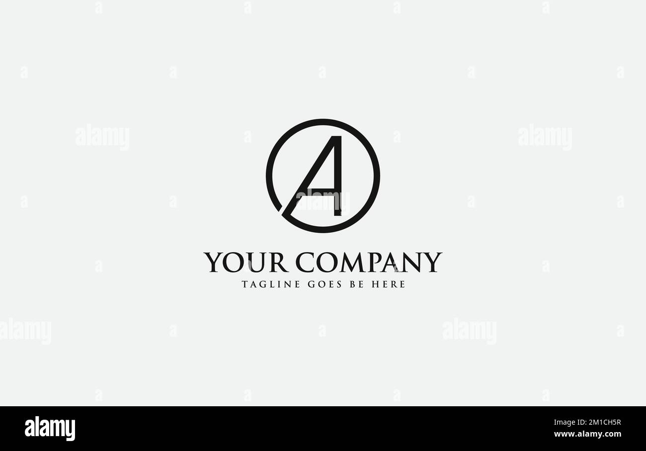 Entourez l'icône du logo de la marque et simple élégant symbole plat ...