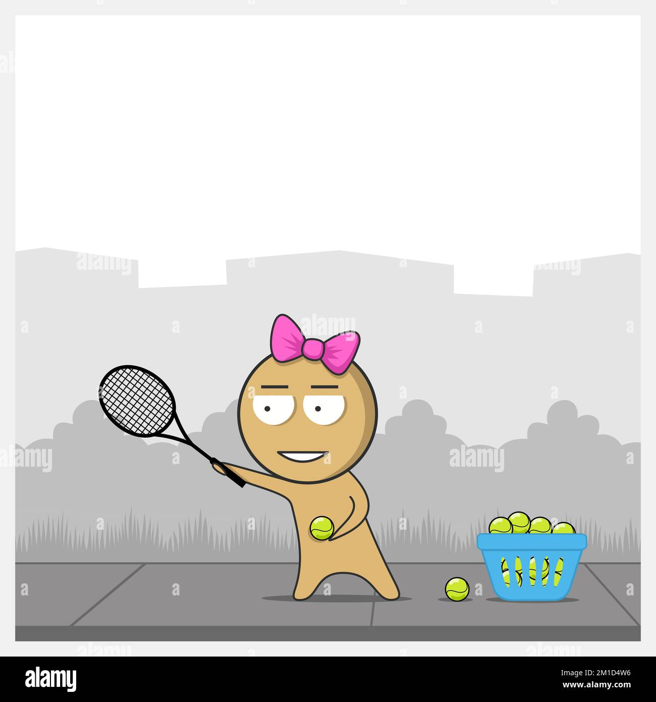 Girl playing tennis Illustration de Vecteur