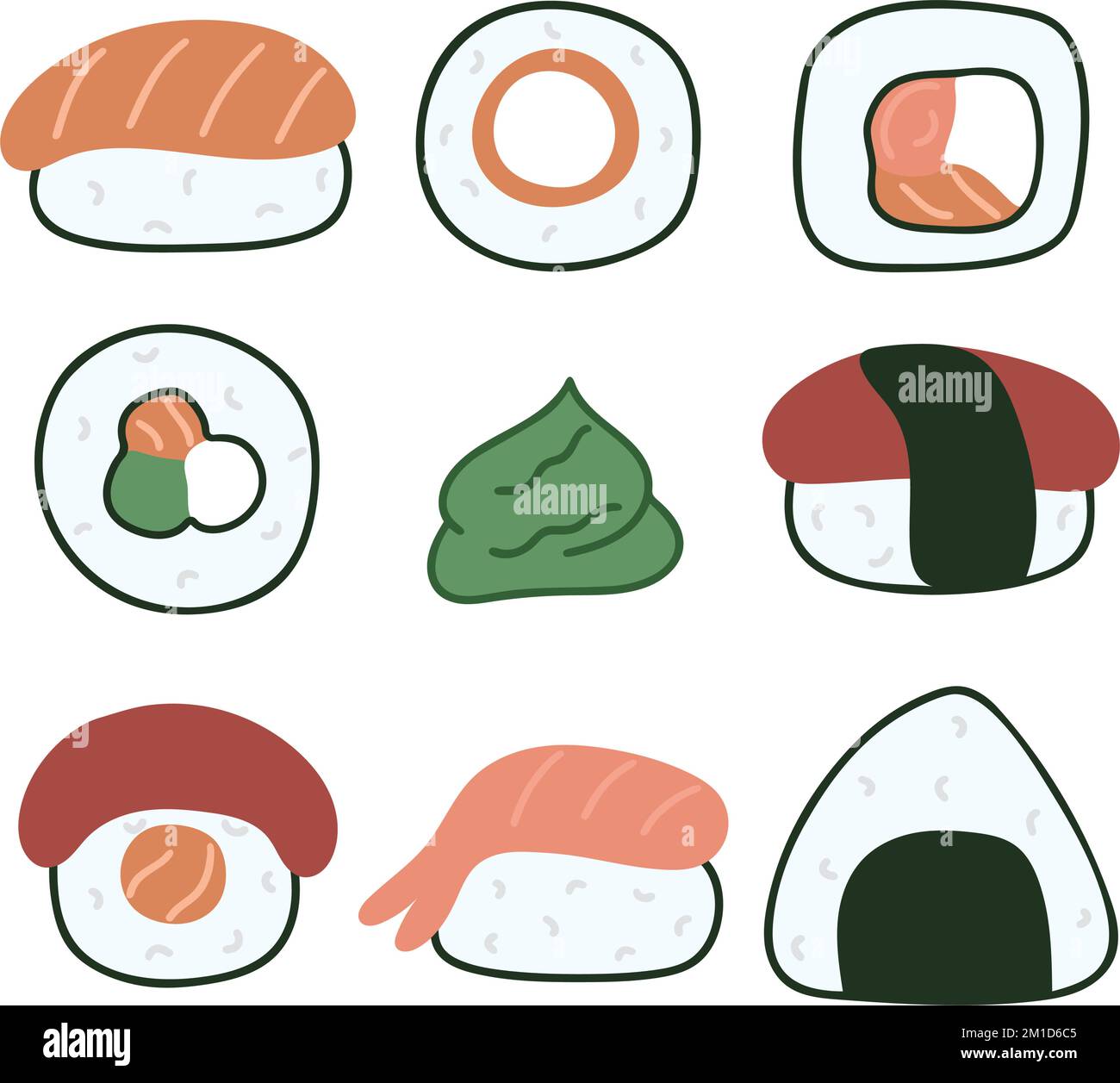 Bol De Riz Dessiné à La Main Et Baguettes Illustration De La Cuisine  Chinoise Et Japonaise