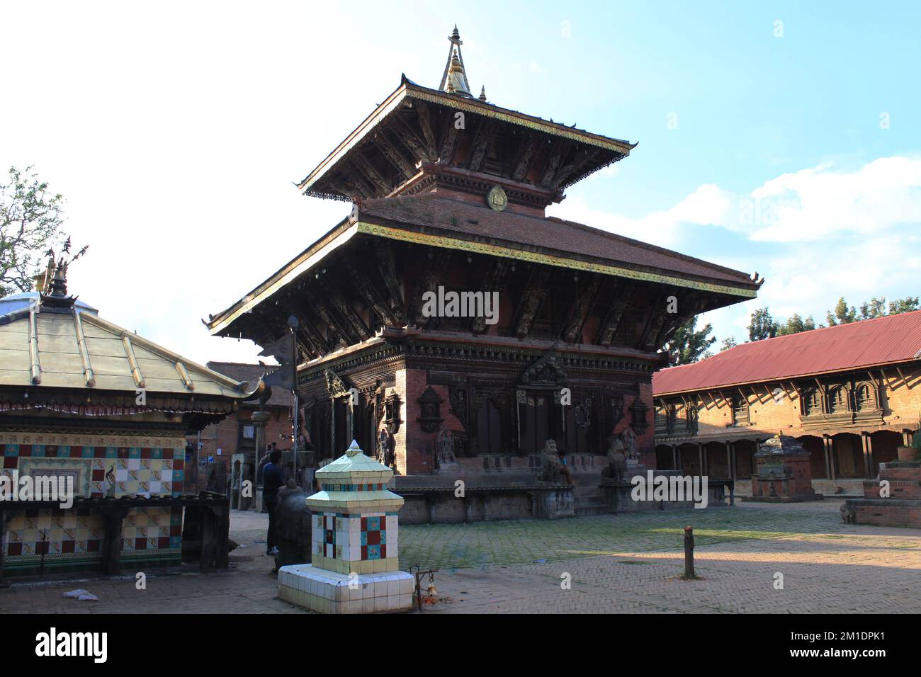 Temple hindou à Bhaktapur, Népal Banque D'Images