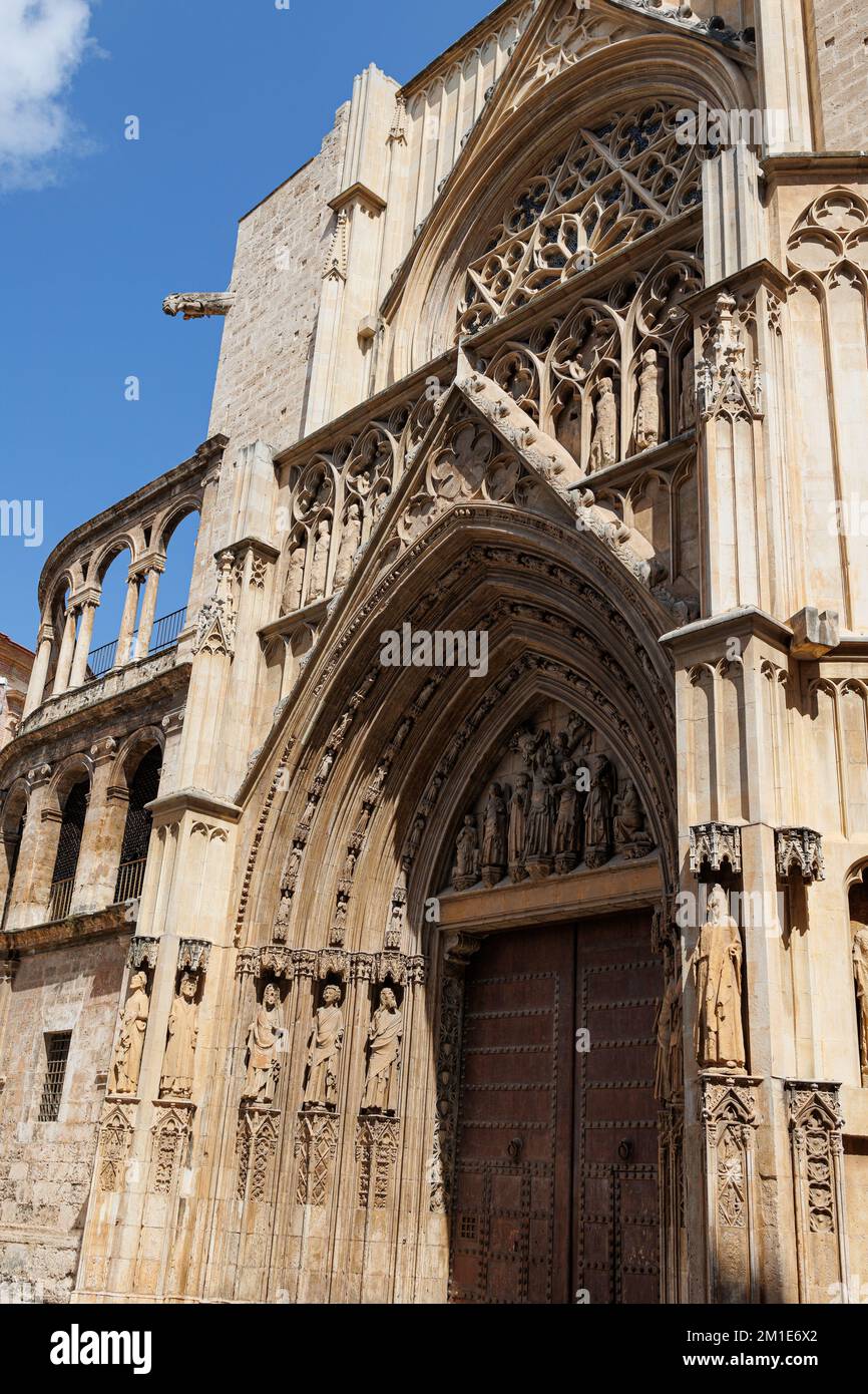 La Seu de Valencia, cathédrale Sainte-Marie de Valence, une église catholique romaine. Banque D'Images