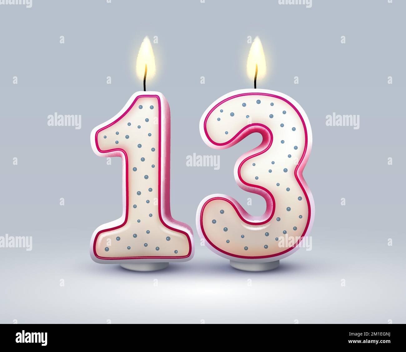 Gâteau anniversaire 13 ans Banque d'images vectorielles - Alamy